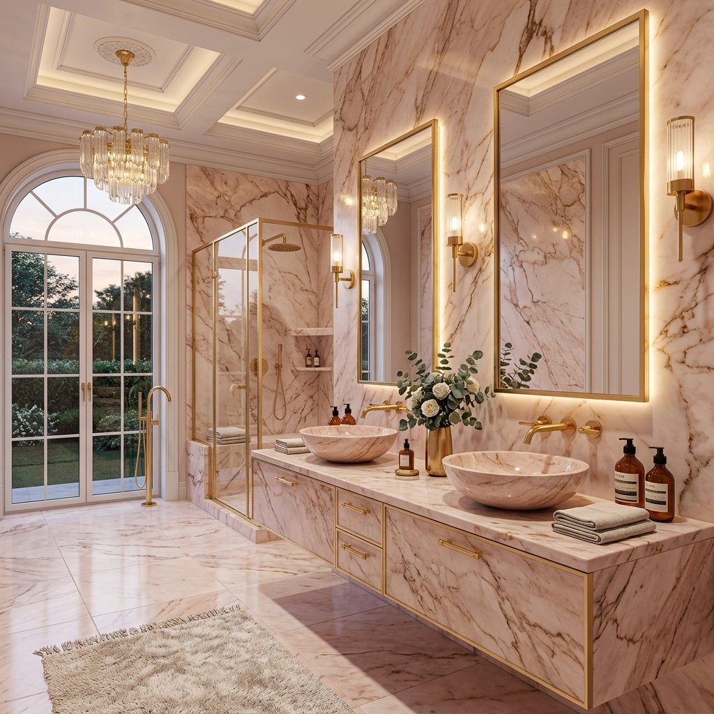 Rose Gold Italian Marble Interior